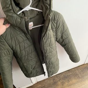Cat &jack hunter green puffy jacket